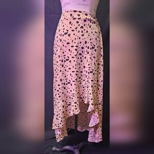 Leopard Print Pink Skirt